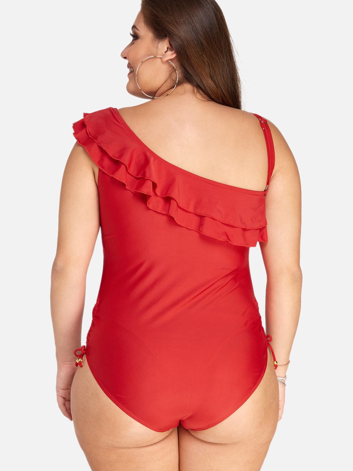 NEW FEELING Womens Red Plus Size Swimwear