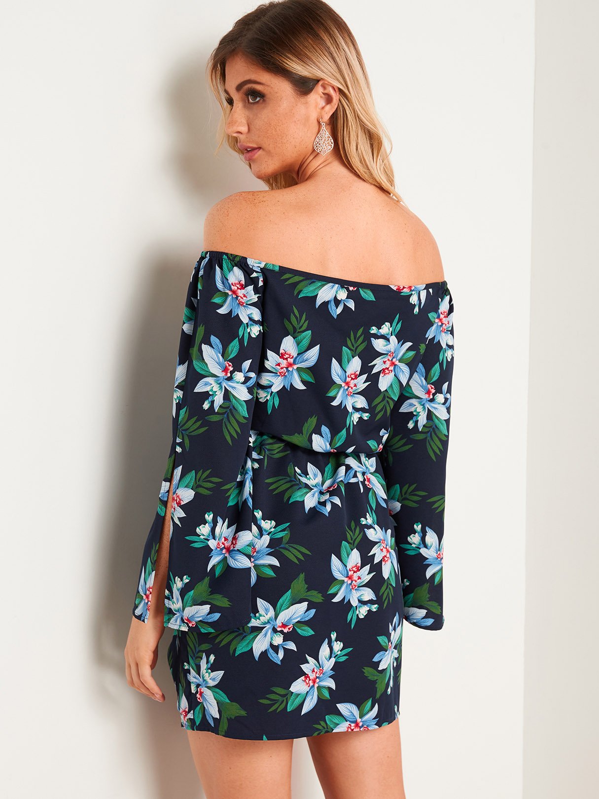 NEW FEELING Womens Navy Mini Dresses