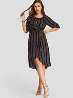 OEM Ladies Navy Casual Dresses