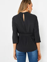 NEW FEELING Womens Black T-Shirts