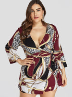 ODM Ladies Long Sleeve Plus Size Dress