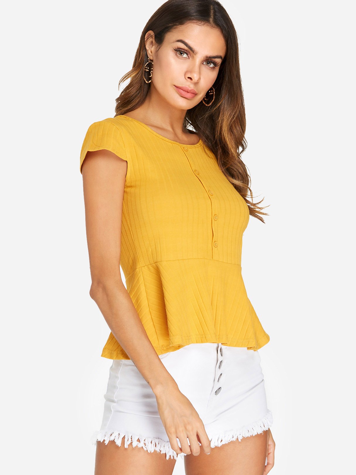 OEM Ladies Yellow T-Shirts