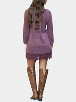 NEW FEELING Womens Purple Mini Dresses
