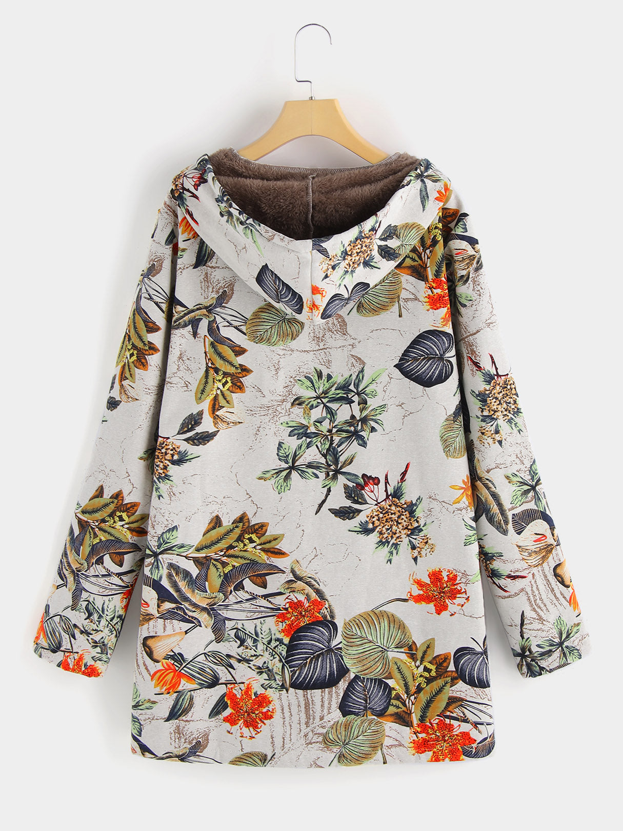 Custom Womens Floral Print Plus Size Coats & Jackets