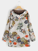Custom Womens Floral Print Plus Size Coats & Jackets