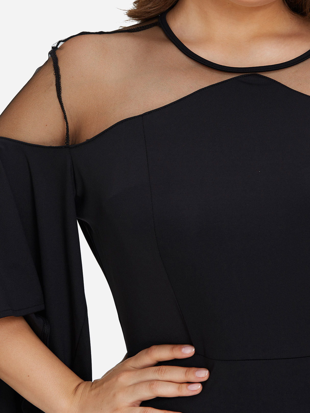 ODM Ladies Long Sleeve Plus Size Dress