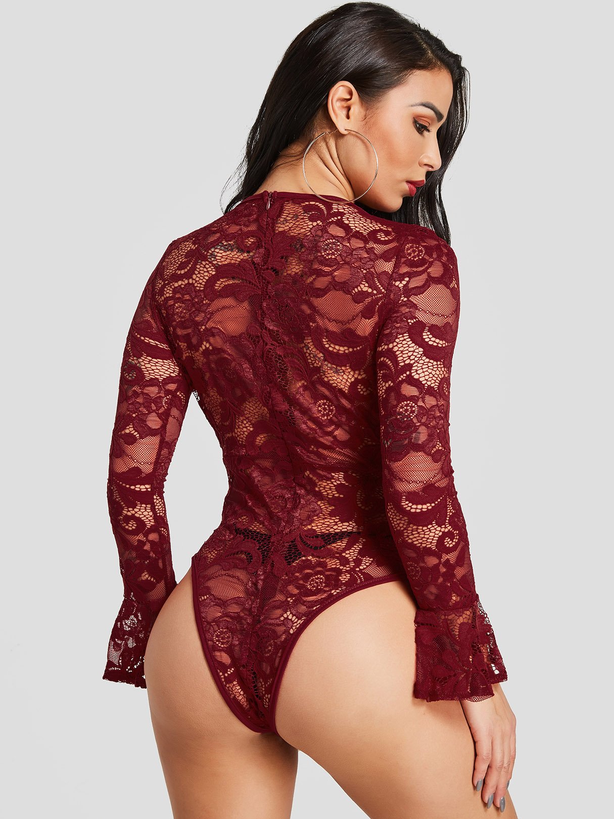 NEW FEELING Womens Burgundy Blouses