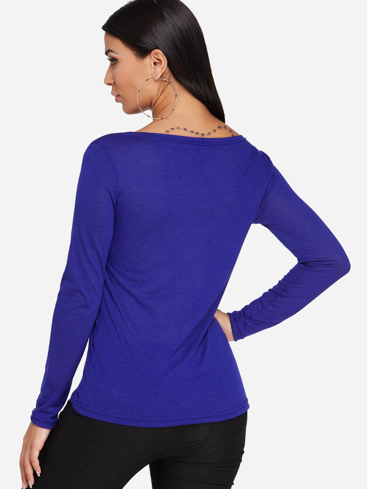 NEW FEELING Womens Blue T-Shirts