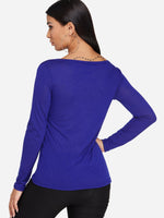 NEW FEELING Womens Blue T-Shirts