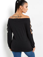 NEW FEELING Womens Black T-Shirts