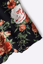 Custom Black Purple Floral Dress