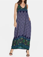 OEM Ladies Navy Maxi Dresses