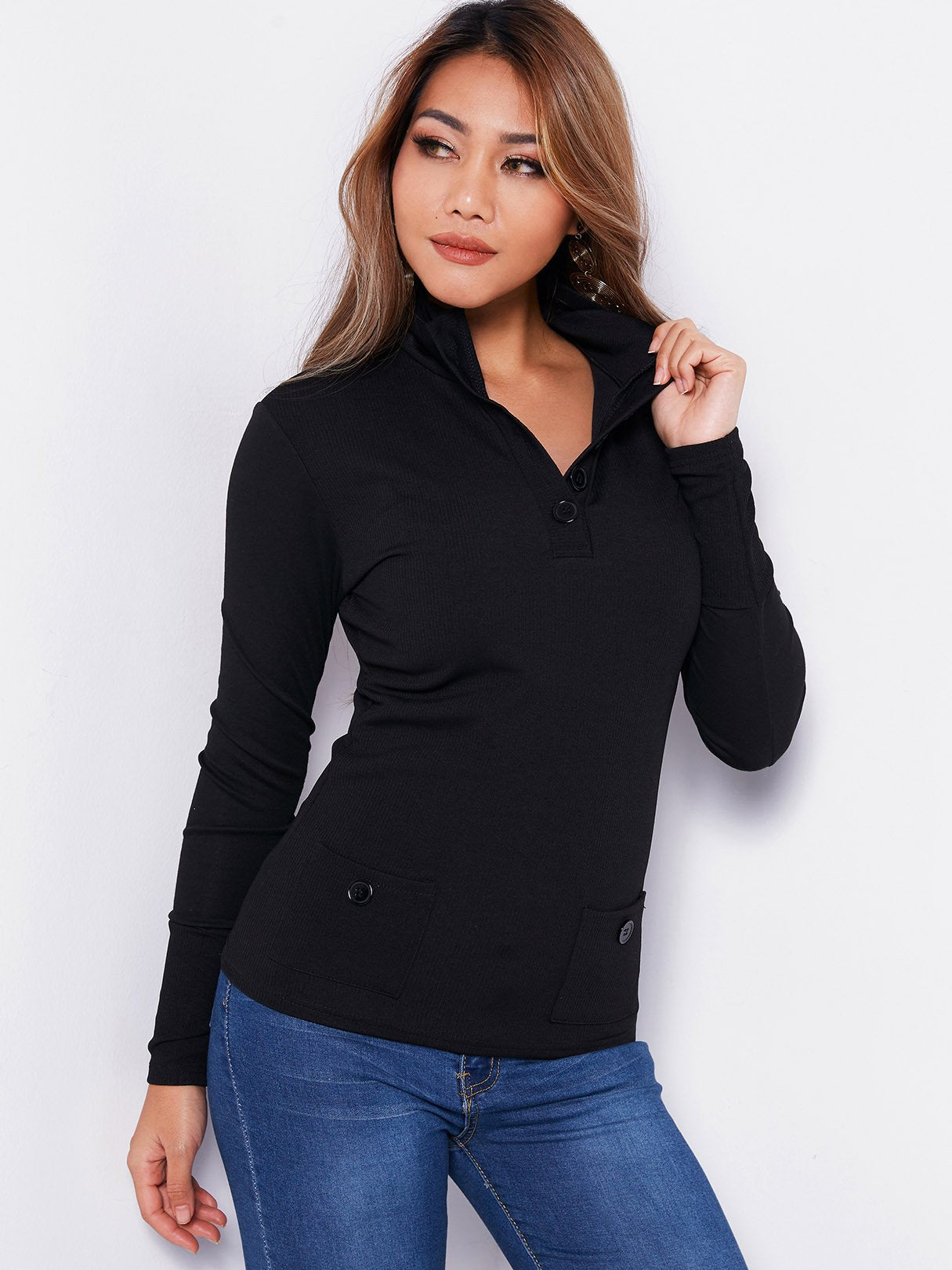 OEM Ladies Black T-Shirts