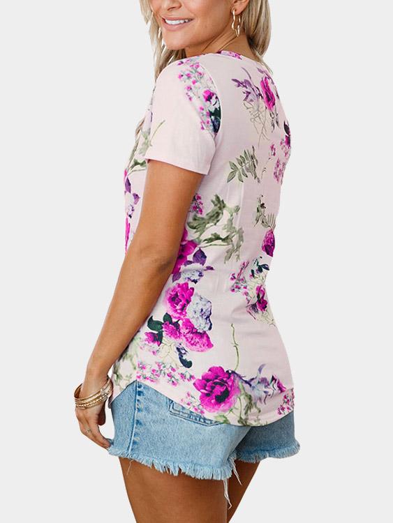 NEW FEELING Womens Pink T-Shirts