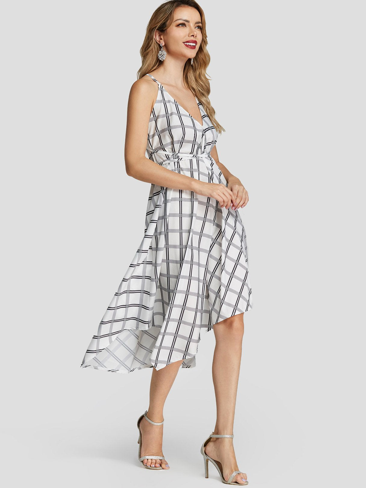 OEM Ladies White Midi Dresses