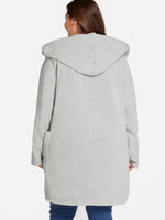 NEW FEELING Womens Light Grey Plus Size Coats & Jackets