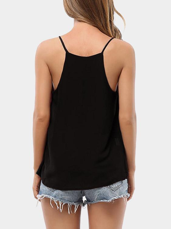 NEW FEELING Womens Black Camis