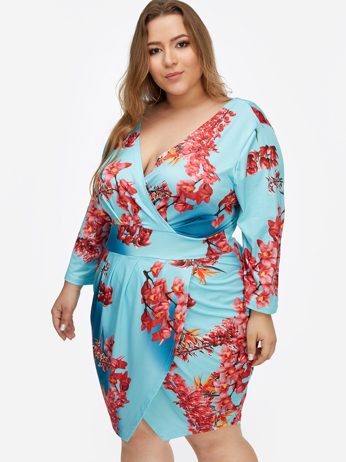 OEM Ladies Blue Plus Size Dresses