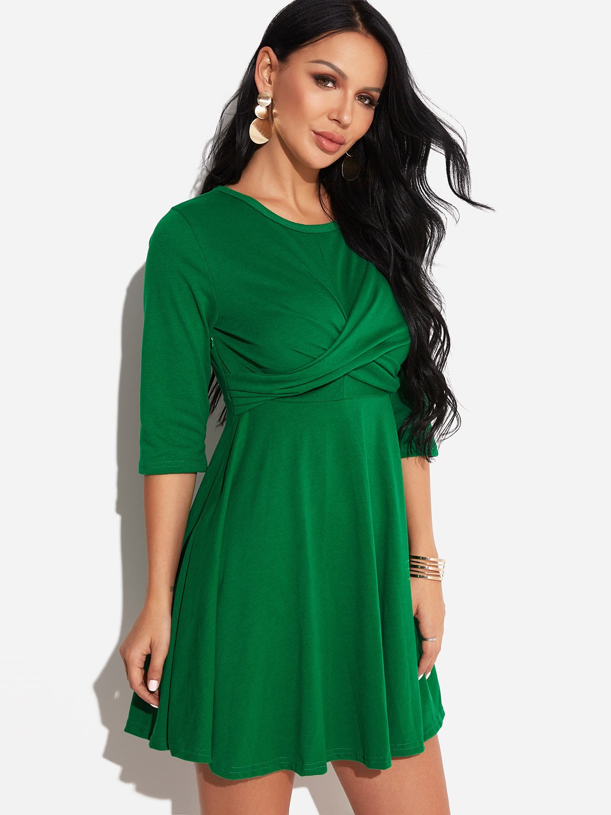 ODM Ladies 3/4 Sleeve Mini Dress