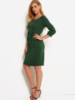 ODM Ladies 3/4 Sleeve Casual Dresses