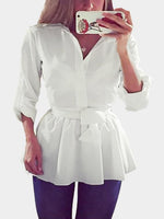 Wholesale White 3/4 Sleeve Length Shirt Dresses