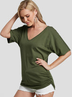 Wholesale V-Neck Plain Half Sleeve T-Shirts
