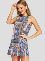 OEM Ladies Blue Mini Dresses