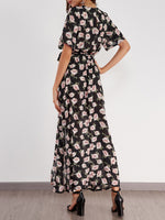 NEW FEELING Womens Black Floral Dresses