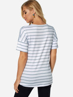 NEW FEELING Womens White T-Shirts
