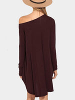 NEW FEELING Womens Burgundy Mini Dresses