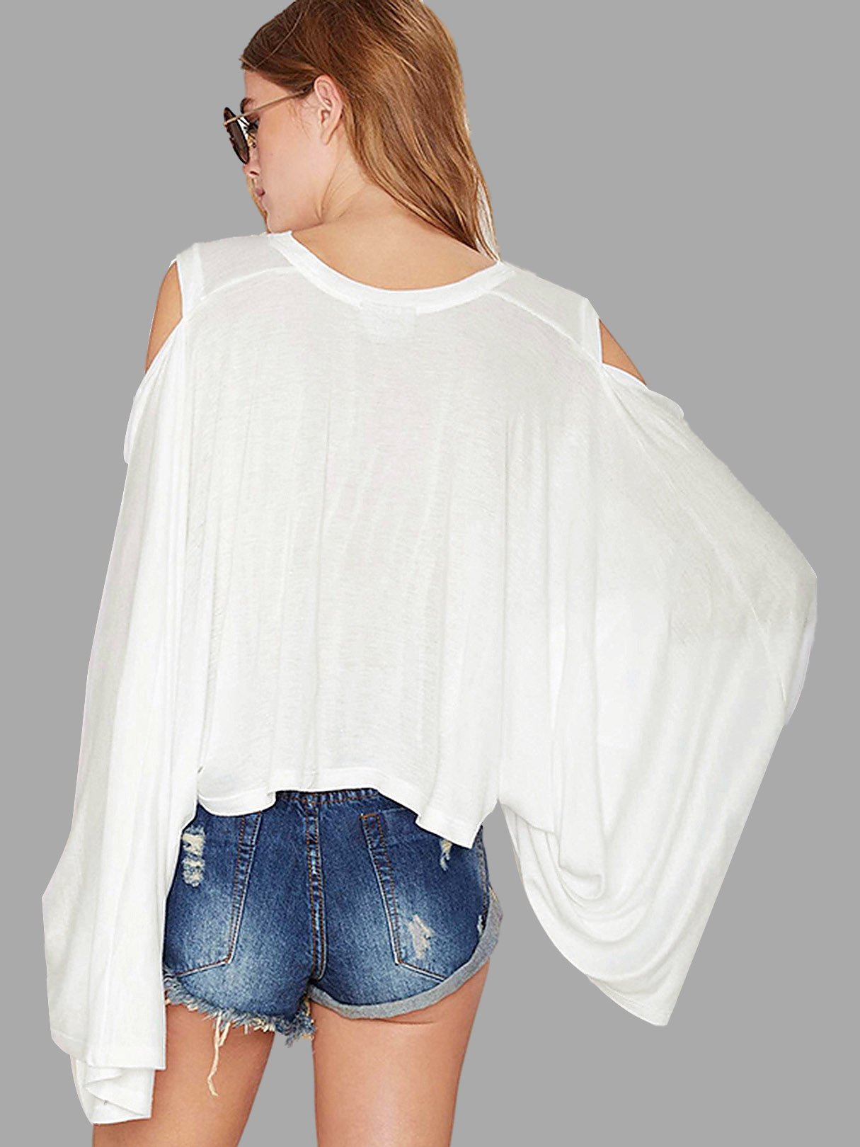 NEW FEELING Womens White Blouses