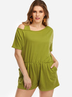 NEW FEELING Womens Green Plus Size Bottoms