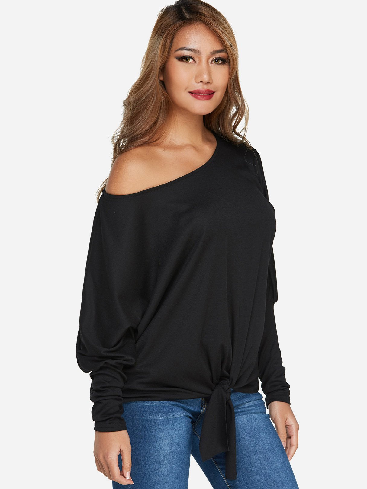 Custom Ladies Black Sheer Top