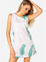 OEM Ladies White Floral Dresses