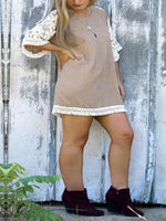 OEM Ladies Camel Mini Dresses
