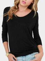 NEW FEELING Womens Black T-Shirts