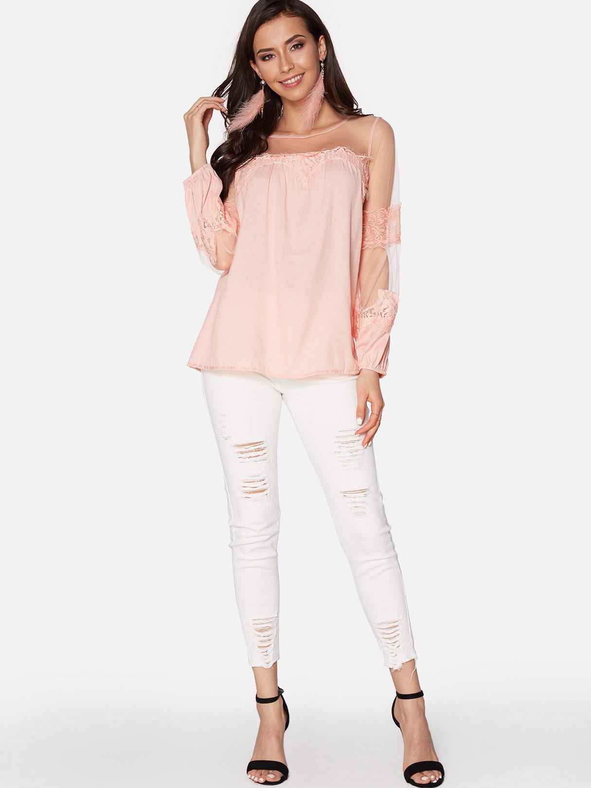 OEM ODM Womens Sky Blue Blouses