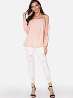 OEM ODM Womens Sky Blue Blouses
