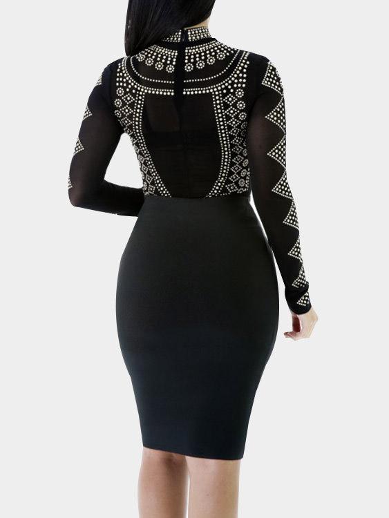 Custom Womens Long Sleeve Sexy Dress