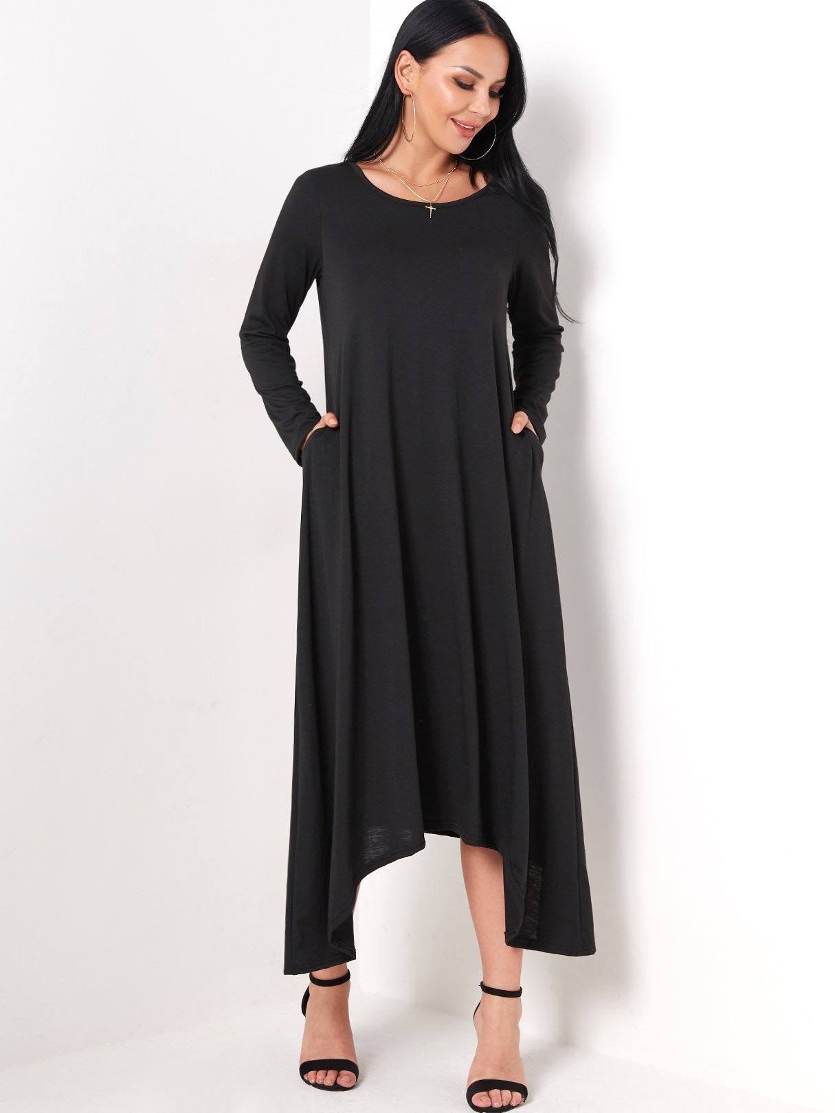 ODM Ladies Long Sleeve Maxi Dress