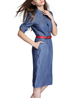 ODM Ladies 3/4 Sleeve Shirt Dresses