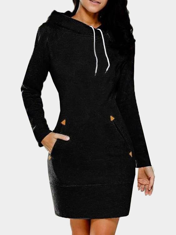 NEW FEELING Womens Black Casual Dresses