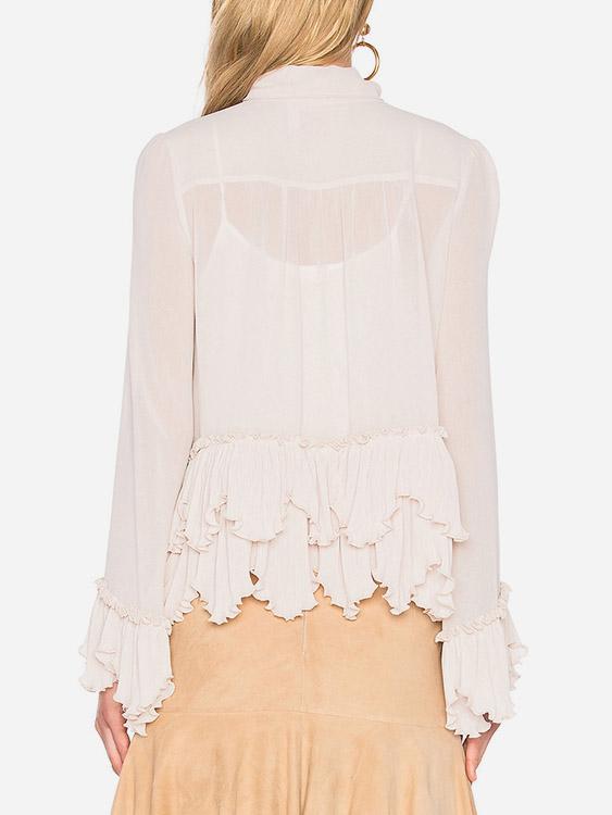 NEW FEELING Womens White Blouses
