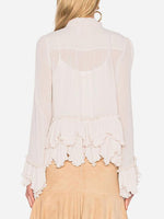 NEW FEELING Womens White Blouses