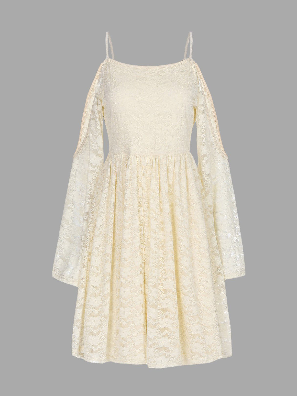Wholesale Apricot Cold Shoulder Lace Sexy Dresses