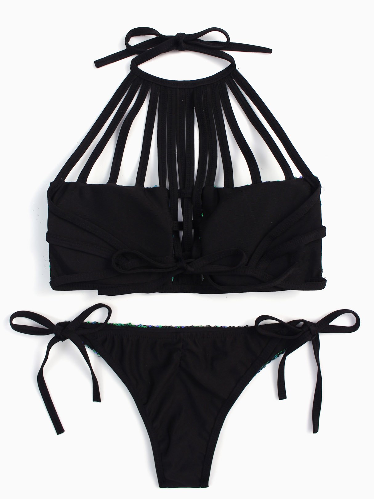 NEW FEELING Womens Green Bikinis