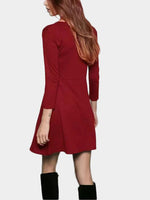 NEW FEELING Womens Red V-Neck Dresses