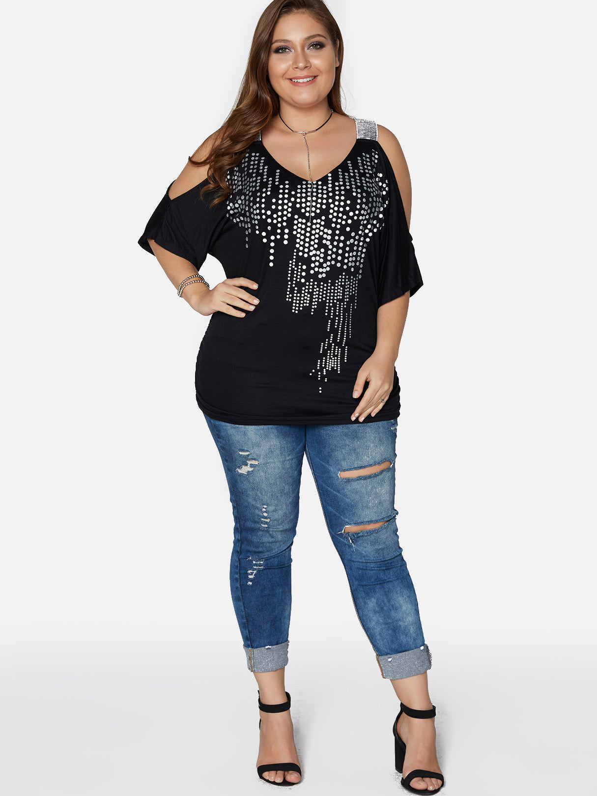 OEM ODM Womens Half Sleeve Plus Size Tops