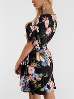 NEW FEELING Womens Black Floral Dresses