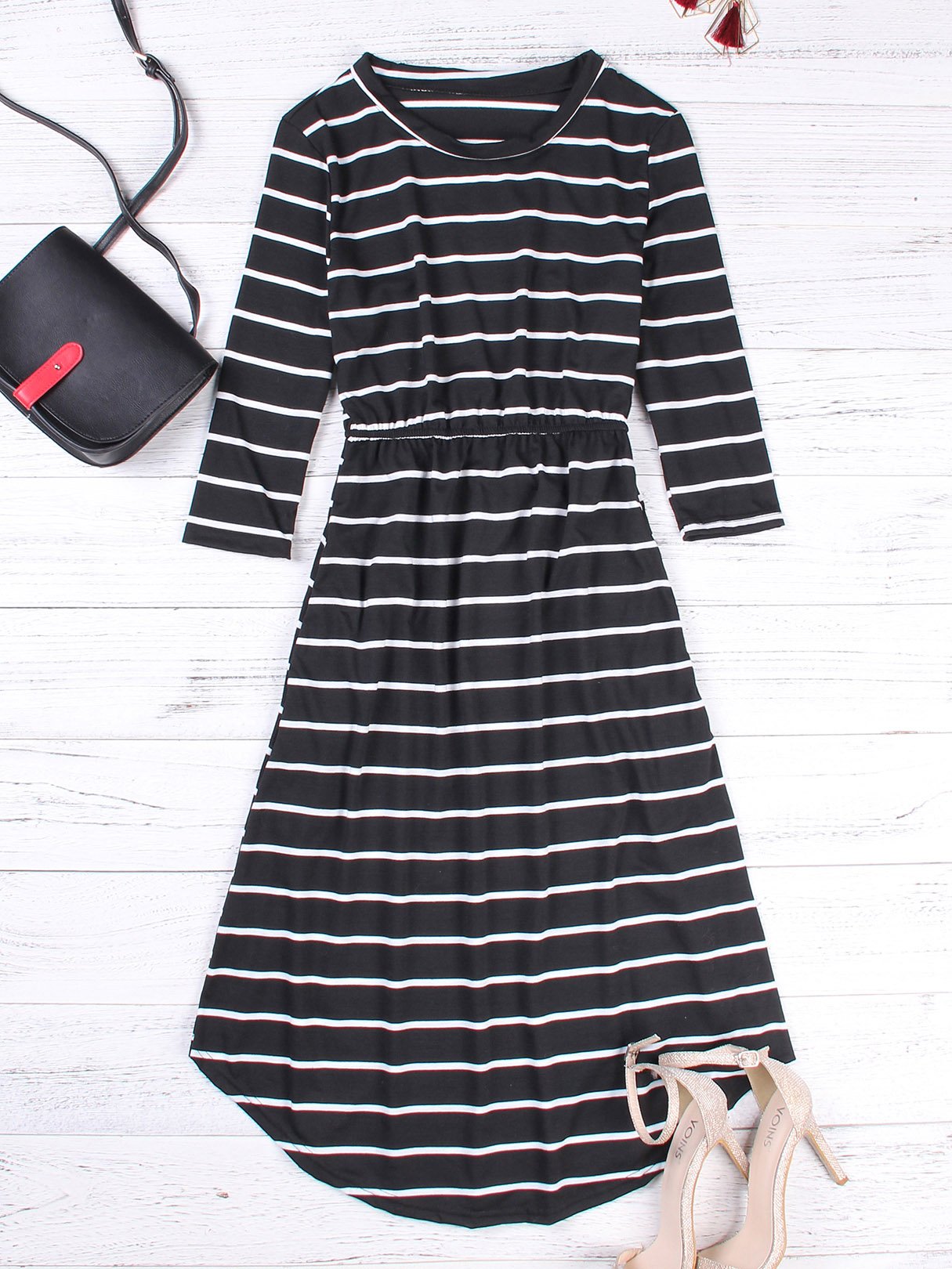 ODM Ladies 3/4 Sleeve Midi Dress